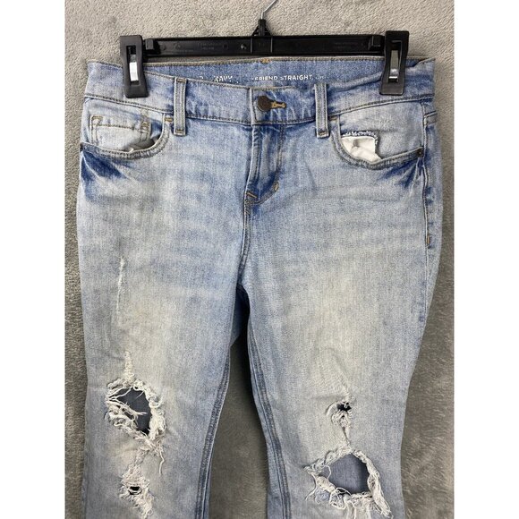 Old Navy Womens 2 Boyfriend Straight Blue Jeans - Picture 2 of 8
